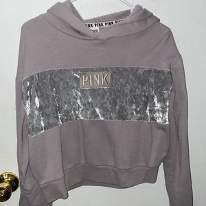 Pink! Cropped Hoodie